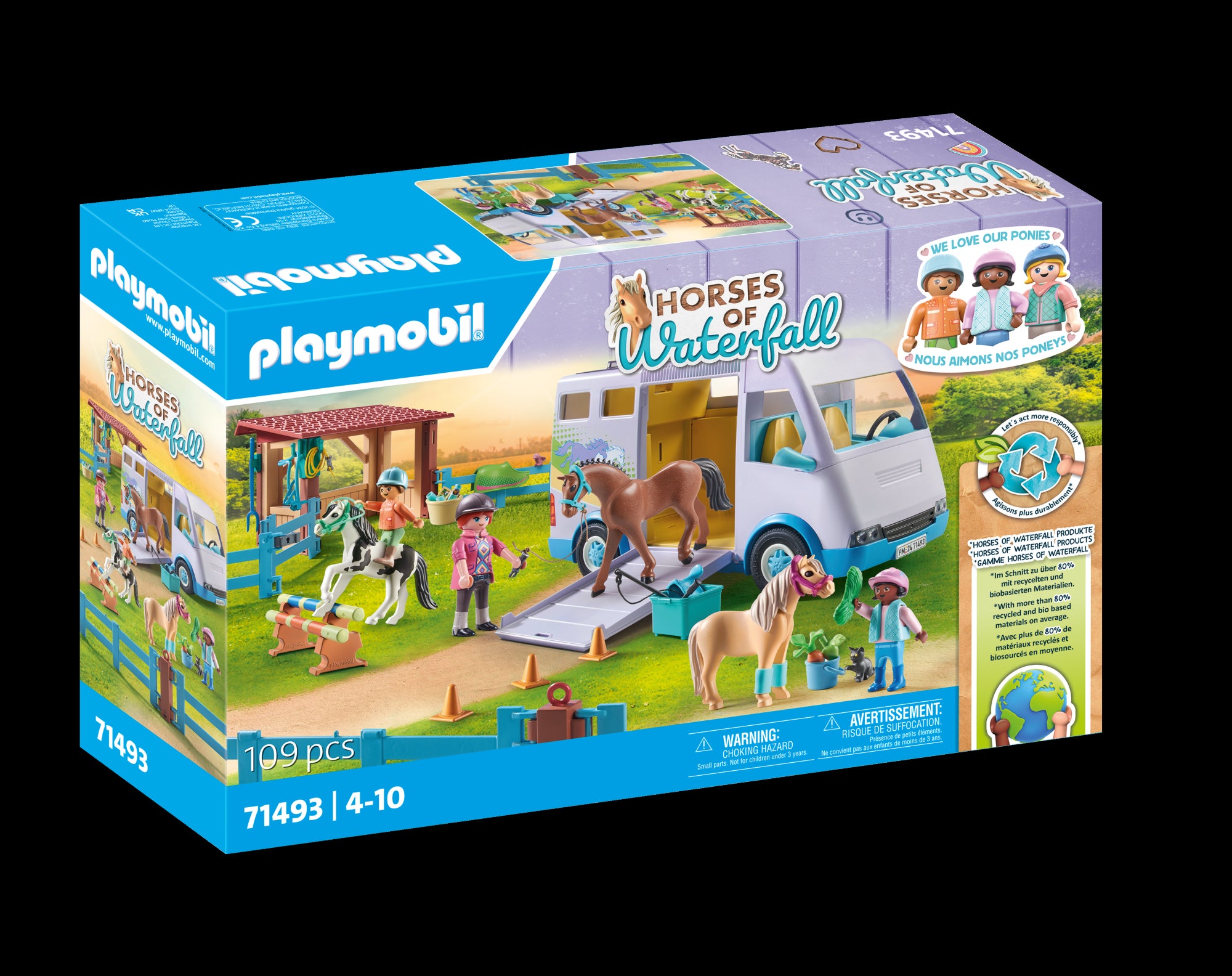 Van pour cheval et poneys avec enclos