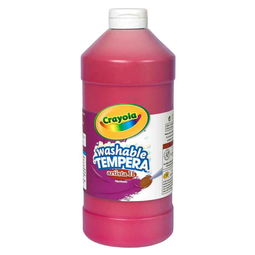 Peinture à tempera lavable rouge  946 ml