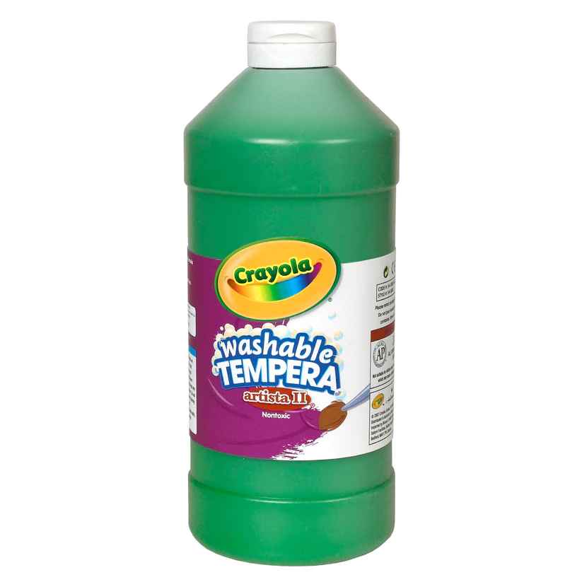 Peinture à tempera lavable verte  946 ml