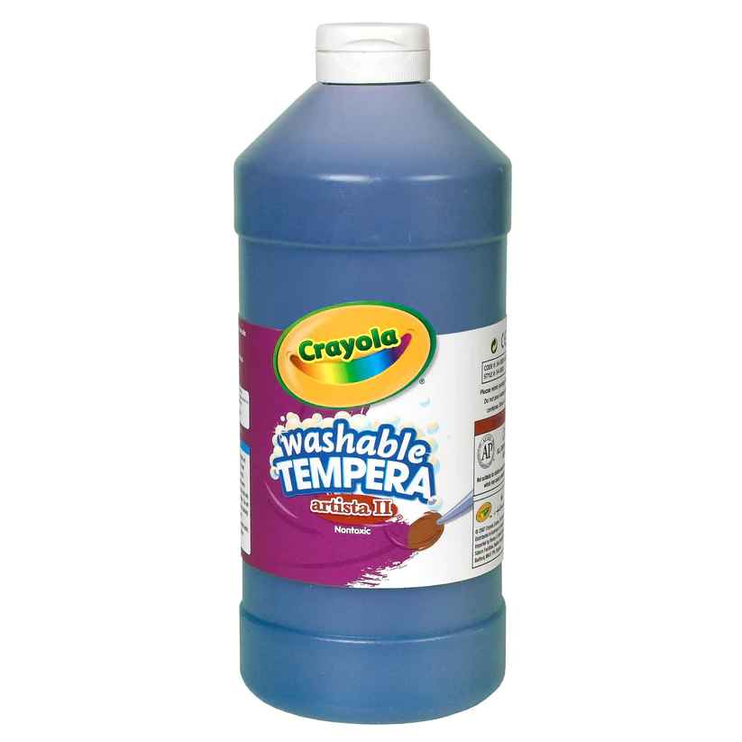 Peinture à tempera lavable bleue 946 ml