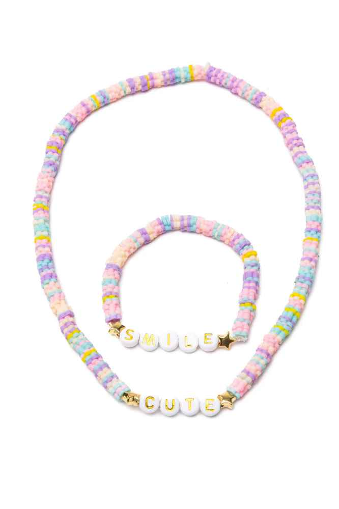 Ensemble collier et bracelet Cute Smile