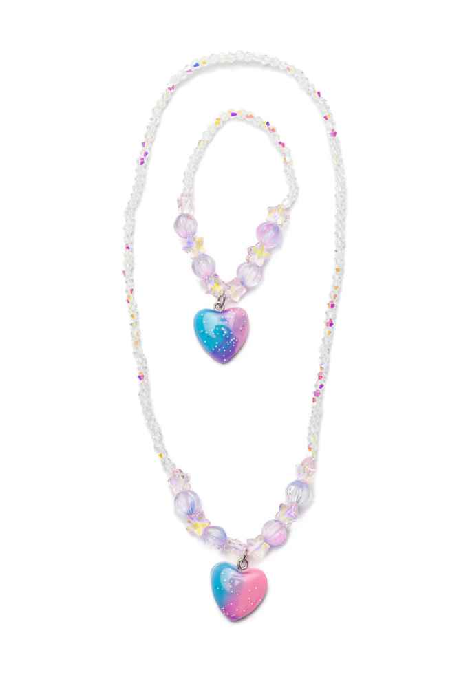Ensemble collier et bracelet cœur de Galaxie