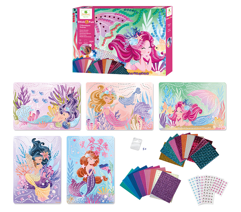 Stick'N Fun - Extra-large 5 Mosaïques sirènes