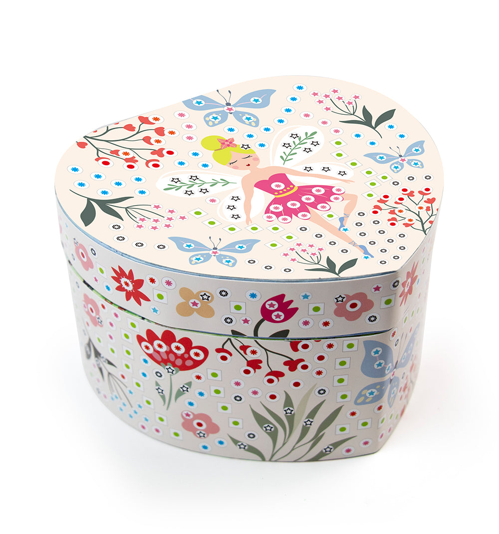 Boîte à musique Cœur Ballerine 3D Mosaïques