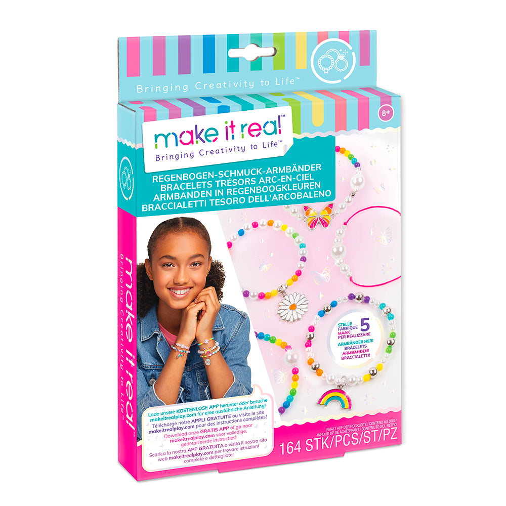 Make it real-Bracelets arc-en-ciel et perles