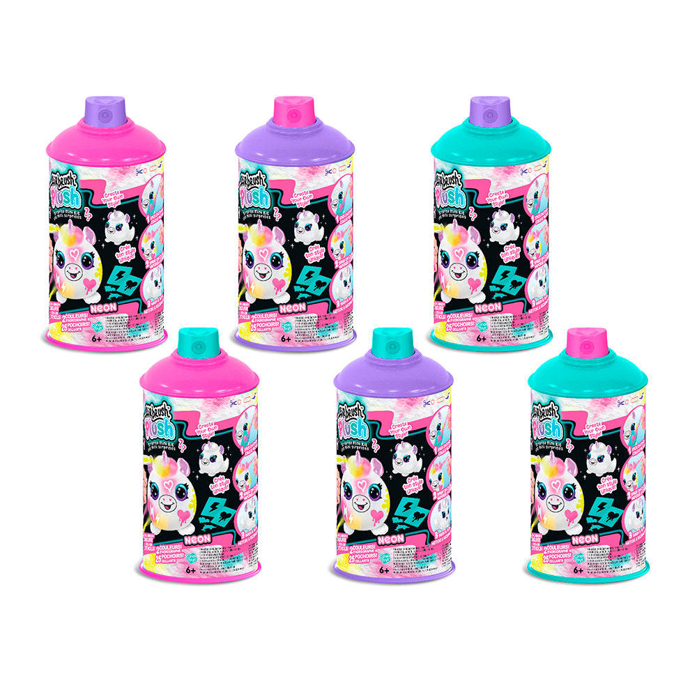 Airbrush - Peluche mystère néon mini à colorer