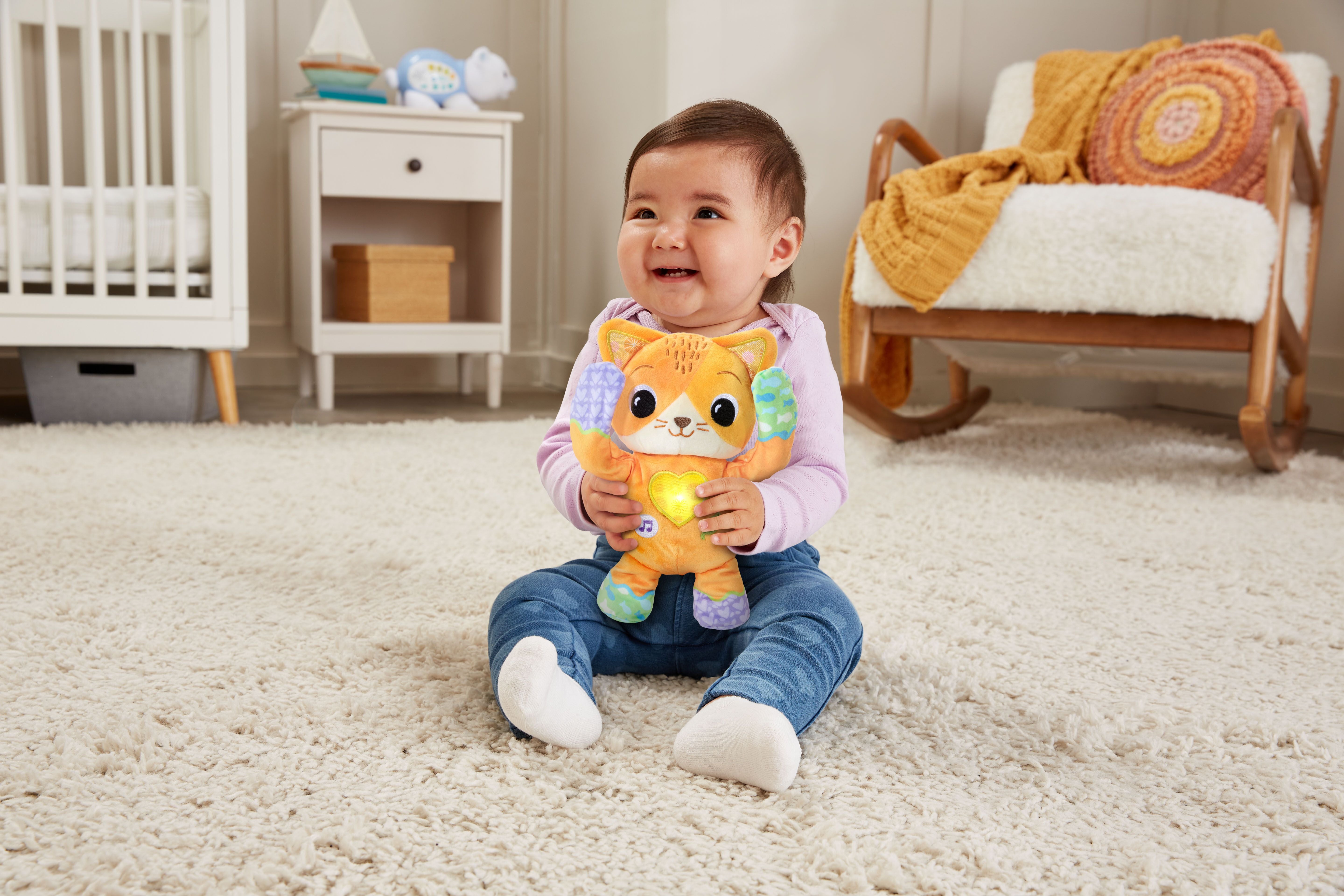 Naughty hide-and-seek kitten