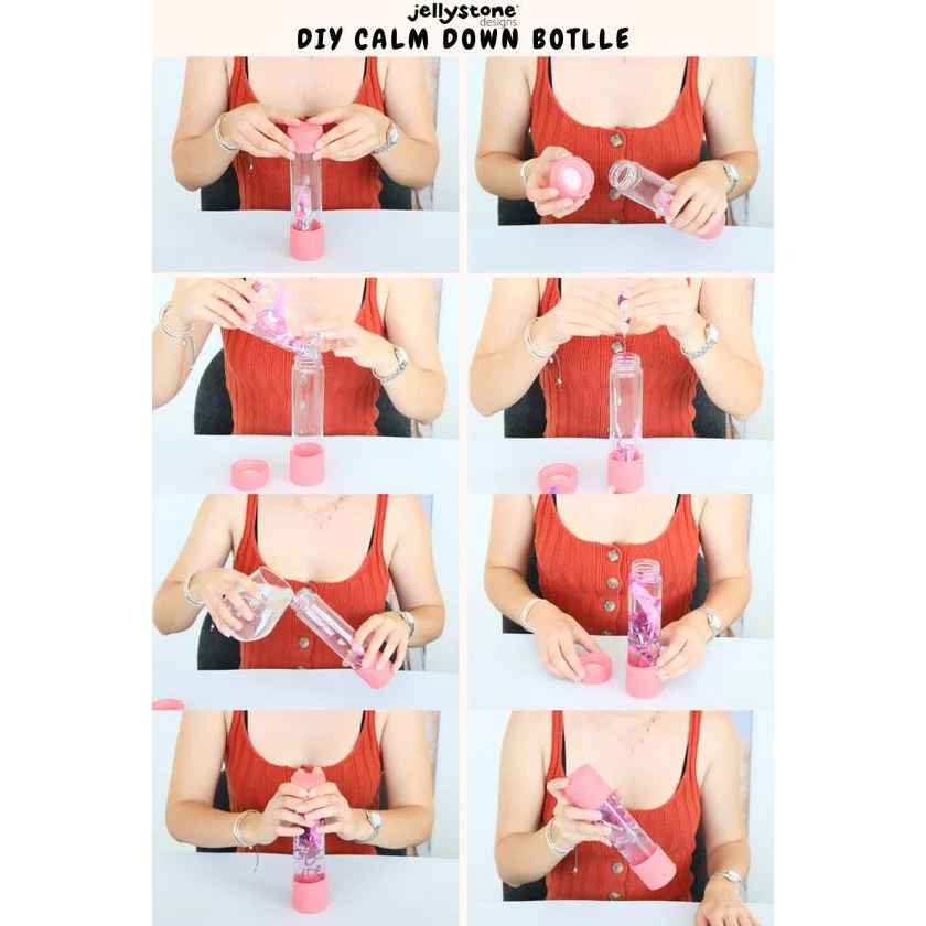 Bouteille retour au calme DIY Arc-en-ciel