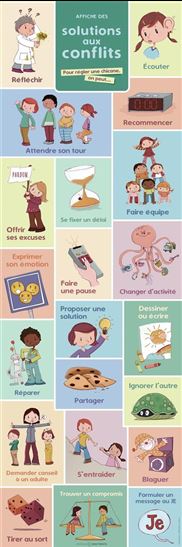 Affiche des solutions aux conflits