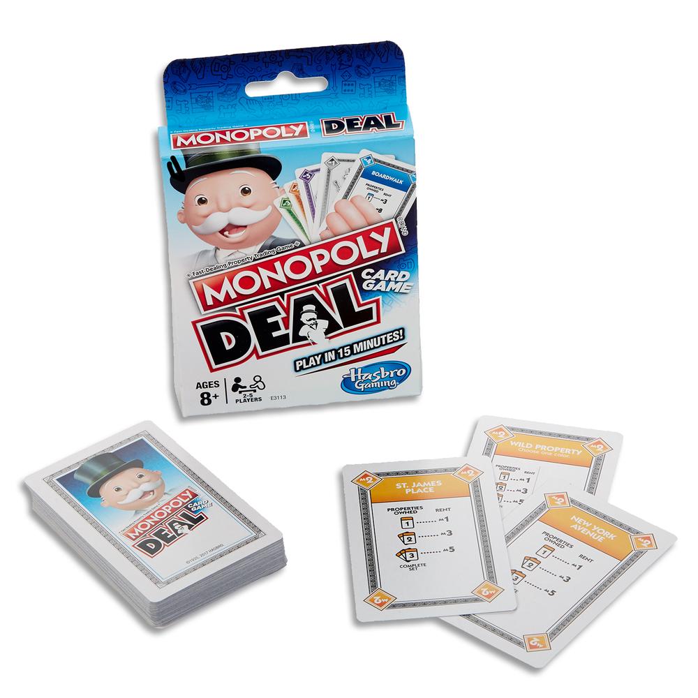 Monopoly Deal, jeu de cartes rapide pour 2 à 5 joueurs, jeux de cartes  amusants pour la famille et les enfants au meilleur prix