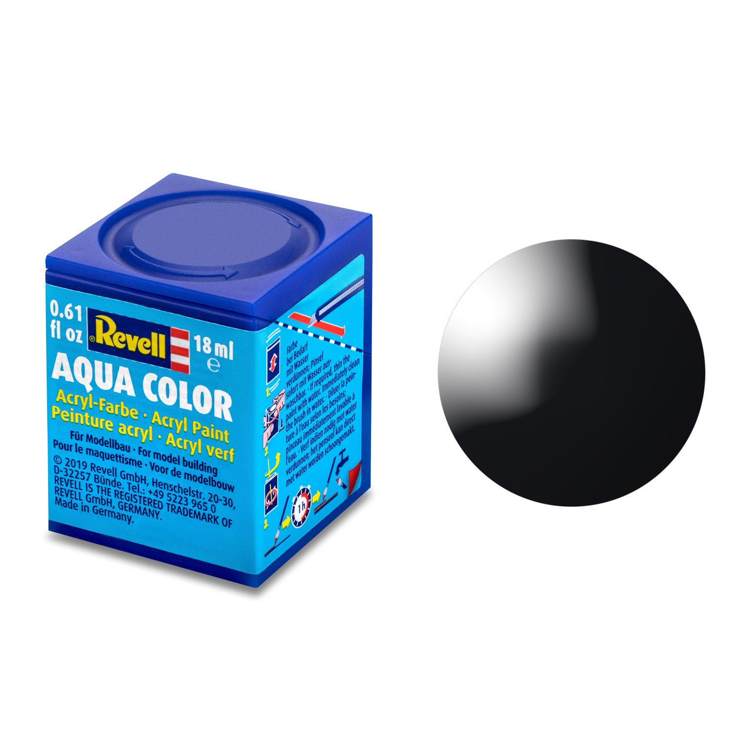 Pot de peinture Revell 18ml Noir brillant