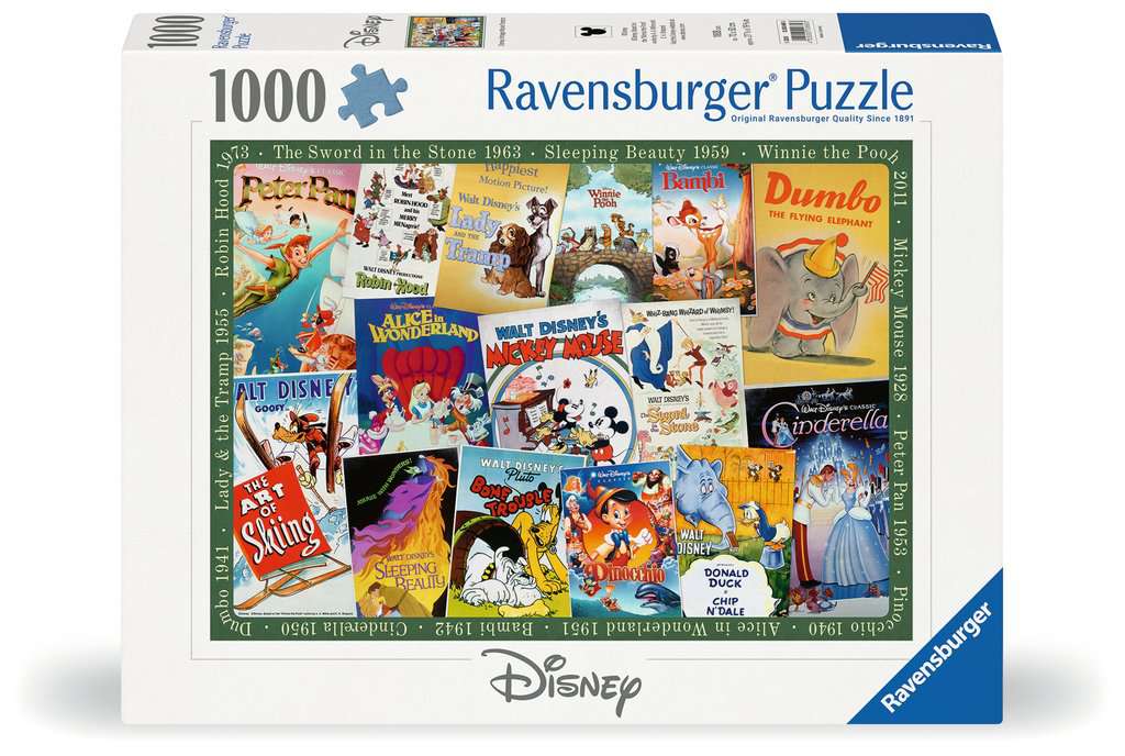 Posters Vintage Disney - Casse-tête de 1000 pièces
