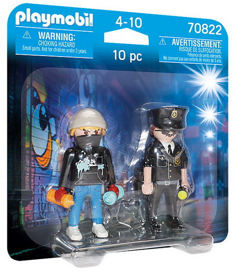 PLAYMOBIL Duo Policier et taggueur