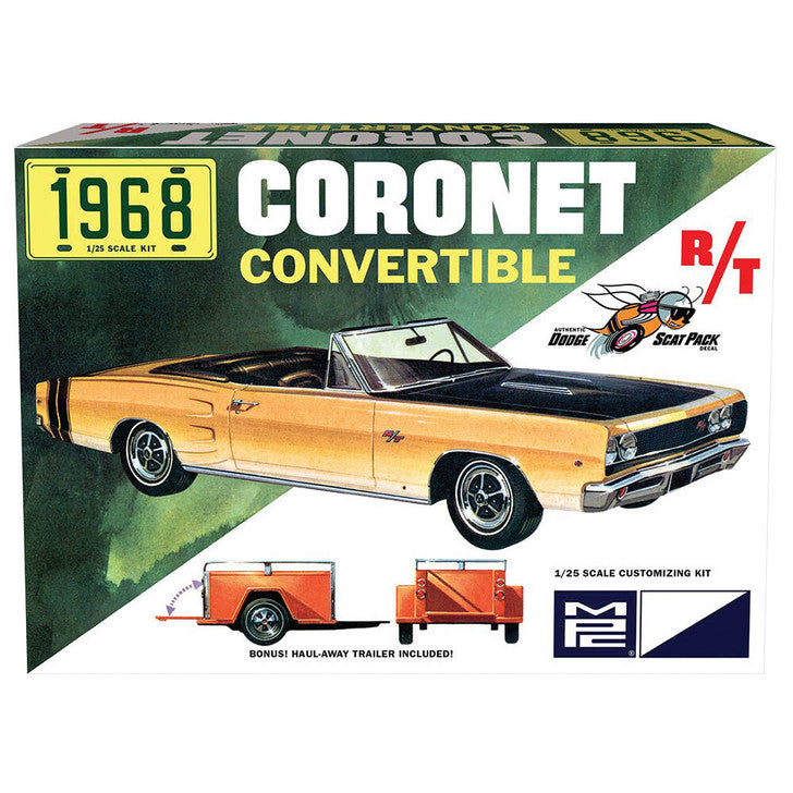Modèle à coller 68 Dodge Coronet  w trailer 1/25