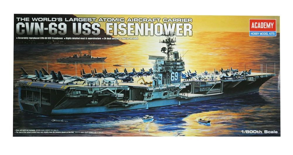 Modèle à coller uss eisenhower carrier 1/800