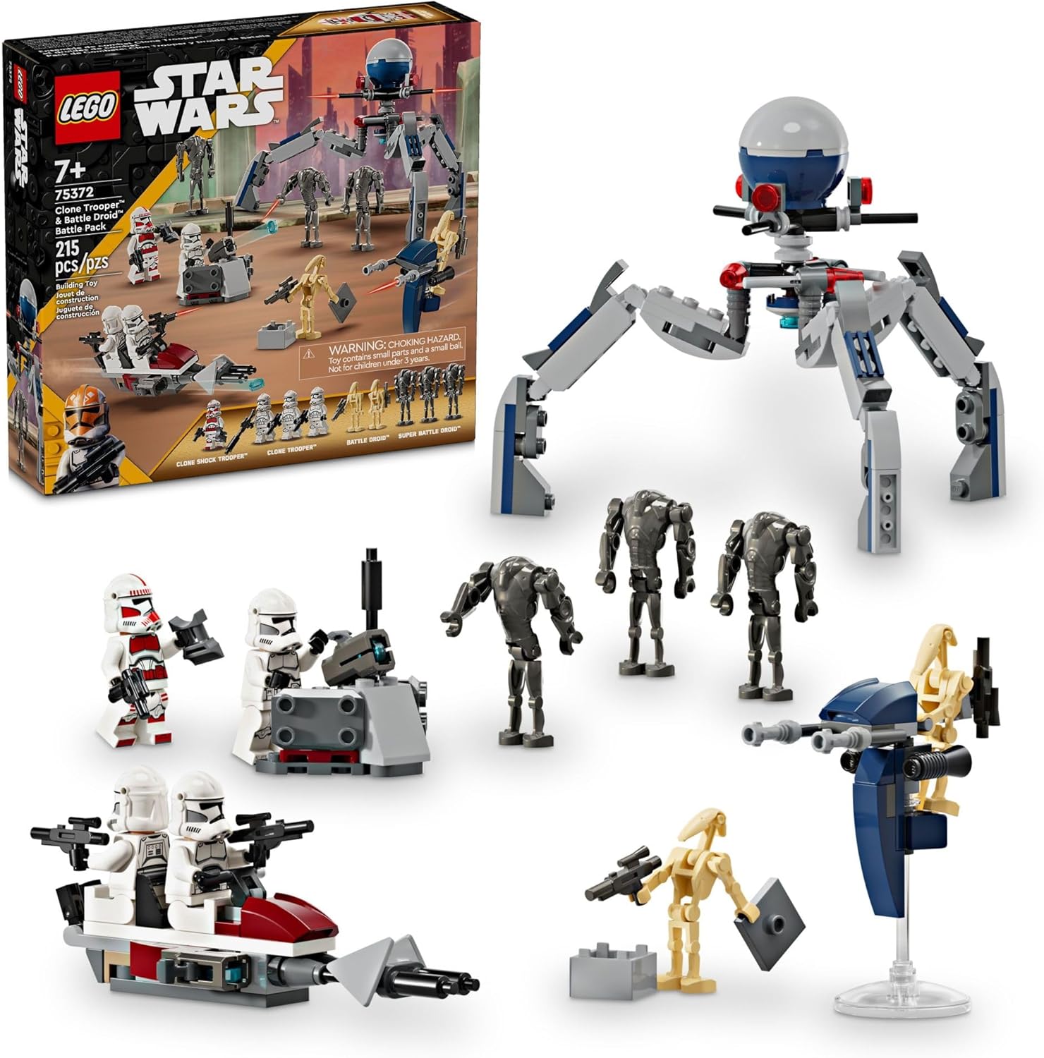Ensemble de combat Clone Trooper et droïdes combat