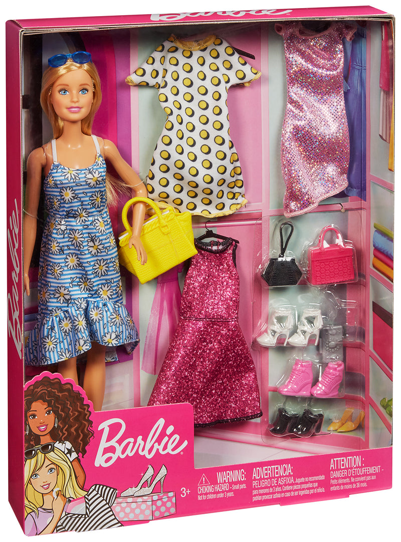 Coffret Barbie mode & accessoires avec poupée