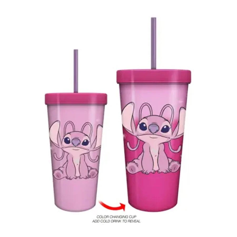 Gobelet Lilo & Stich rose thermosensible