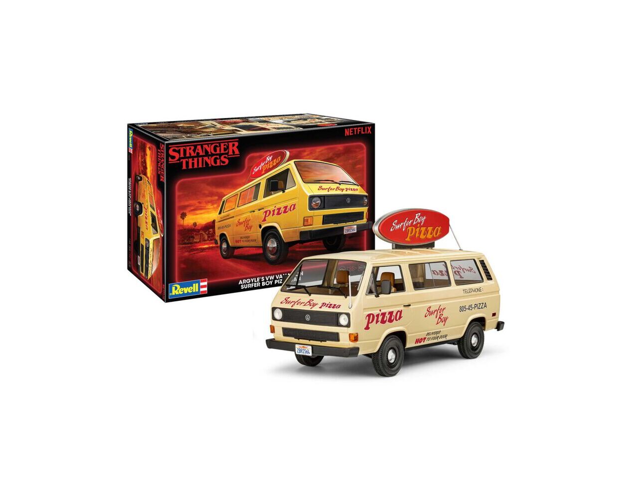 Modèle à coller VW T3 PIZZA VAN, Stranger Things