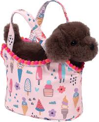 Peluche Labrador brun dans un sac