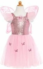 Robe papillon dorée avec ailes de fée