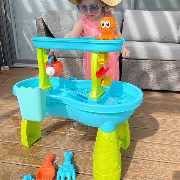 Table de Plage Jouer Table de Jeu Sable et Eau pour Les activités denfants en Plein air avec