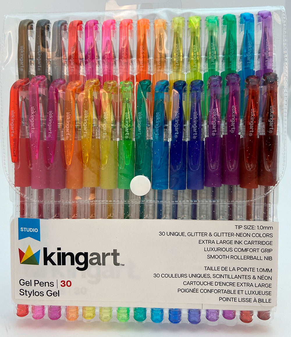 Ensemble de 30 stylos gel Kingart