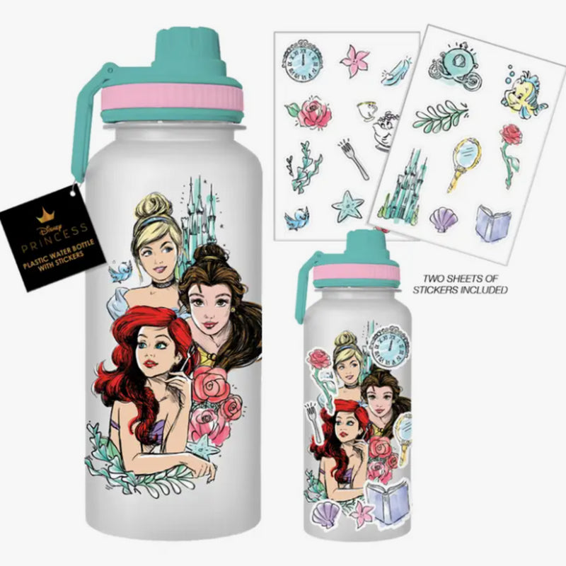 Bouteille d'eau & autocollants Disney princesse