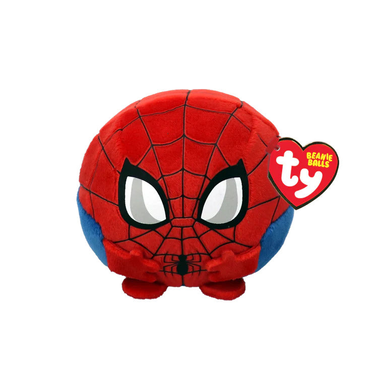 TY Beanie Bouncers Spiderman - Marvel Plüschball Mit Silbernen Augen