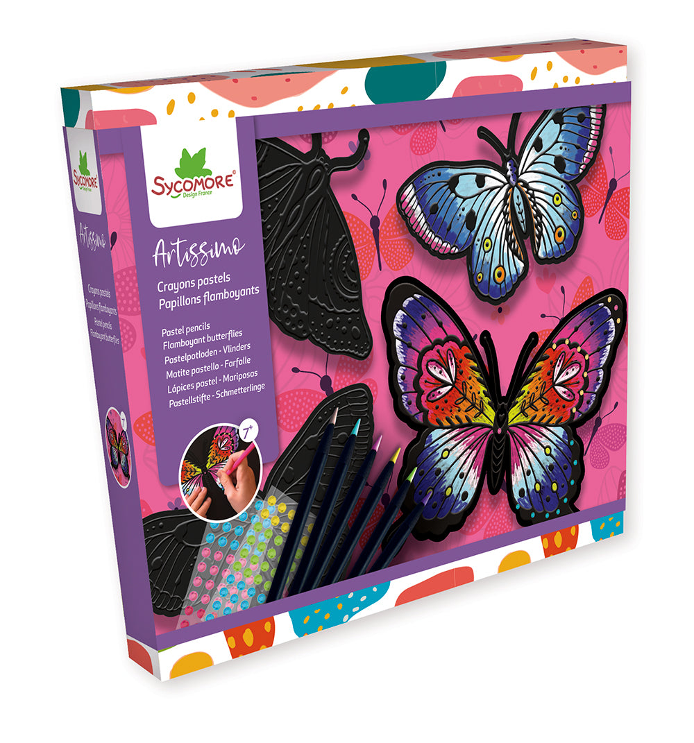 Artissimo 10 crayons pastels Papillons flamboyants