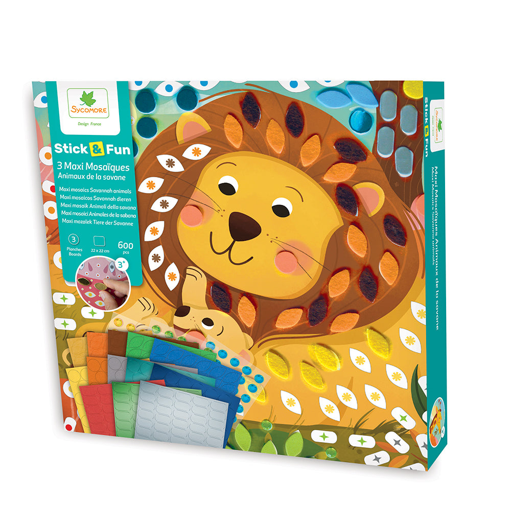 Stick'N Fun 3 Maxi Mosaïques Animaux de la savane