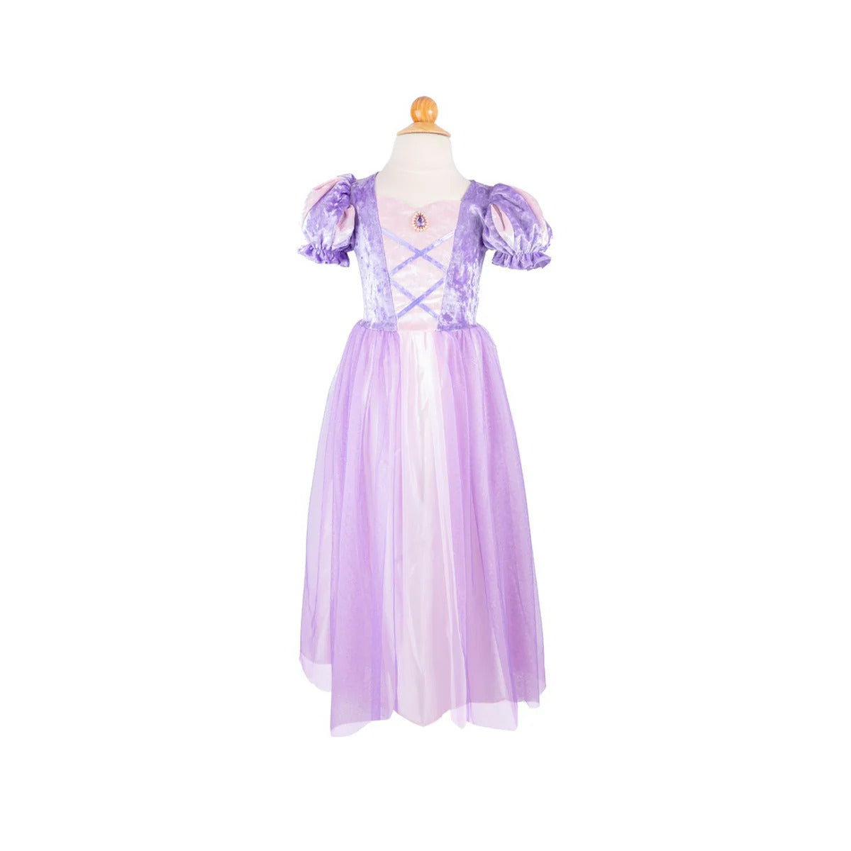 Robe de princesse en velour mauve, grandeur 3-4