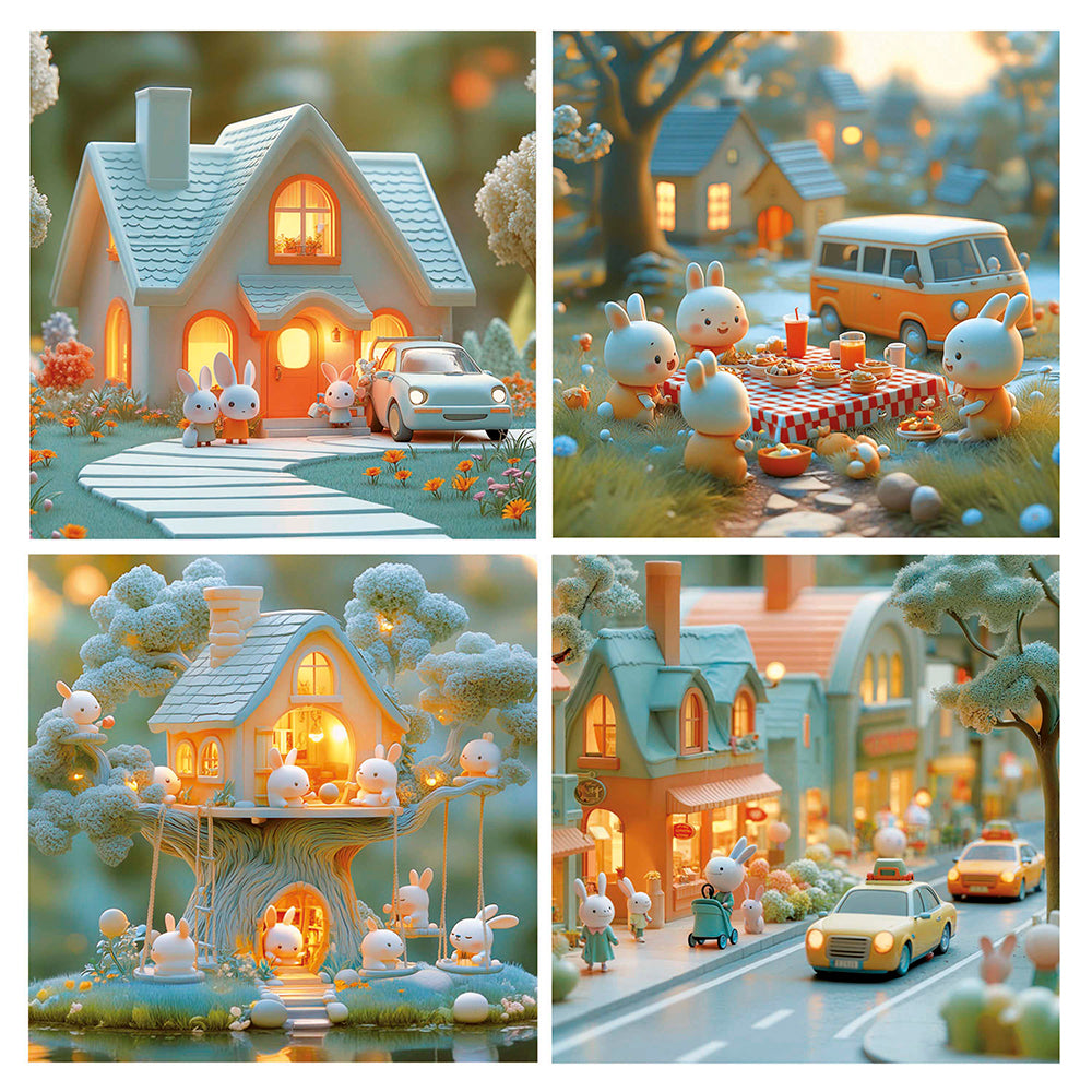 Casse-têtes progressifs Ville de lapins