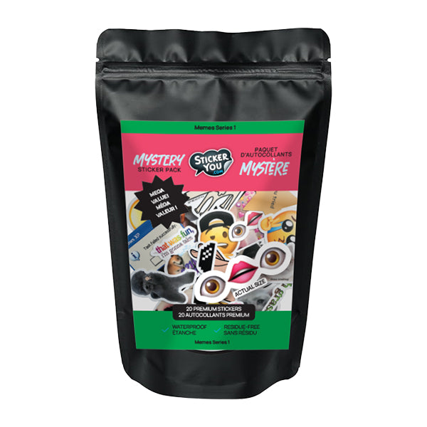 Sac mystère - Memes- 20 autocollants