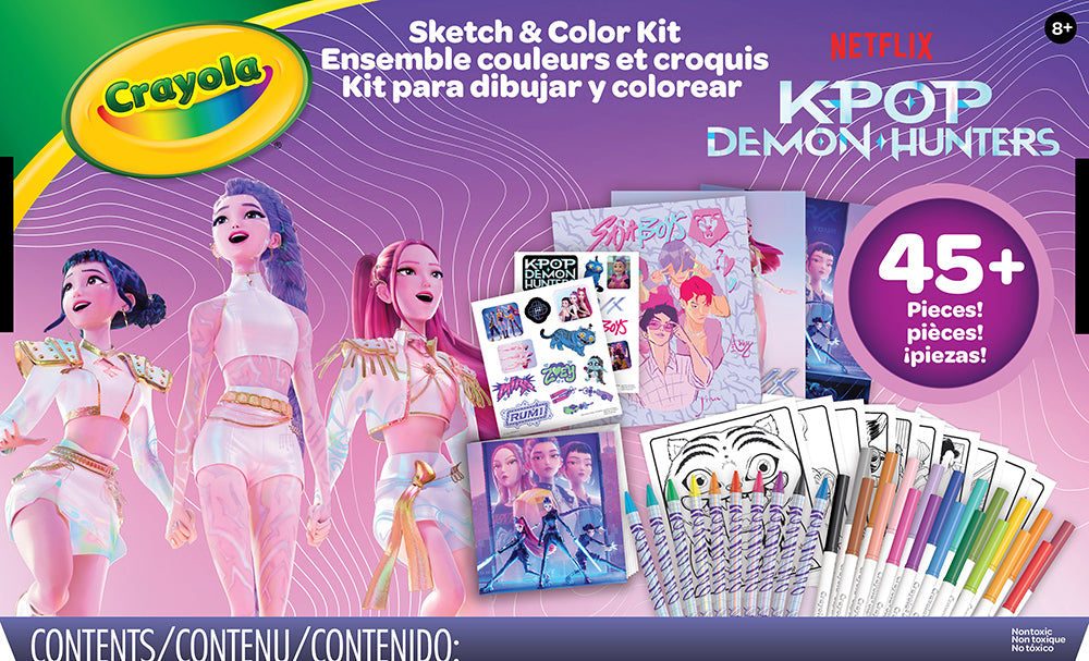 Ensemble Sketch et coloriage - K-Pop Demon Hunters