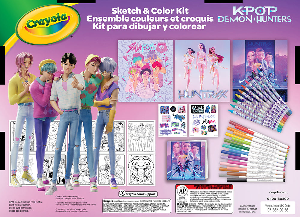 Ensemble Sketch et coloriage - K-Pop Demon Hunters
