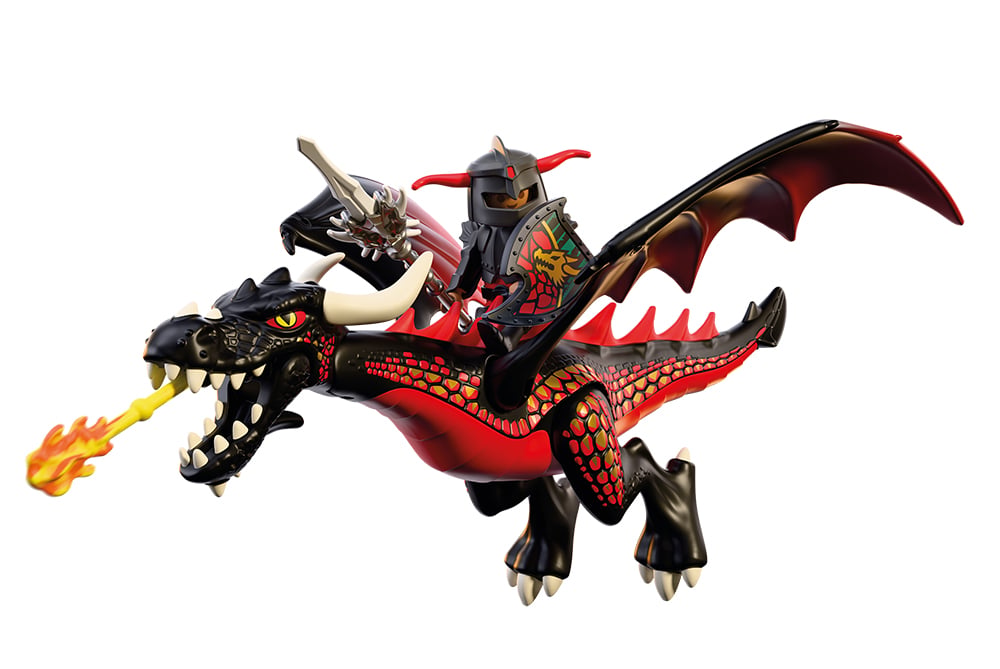 Dragon noir & chevalier
