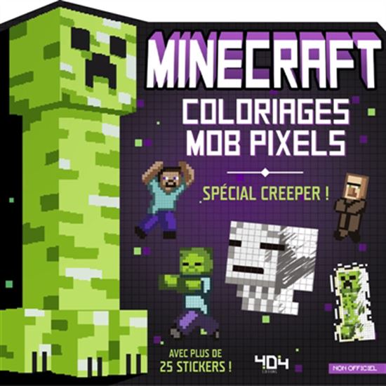 Minecraft Coloriages Mob pixels Spécial Creeper