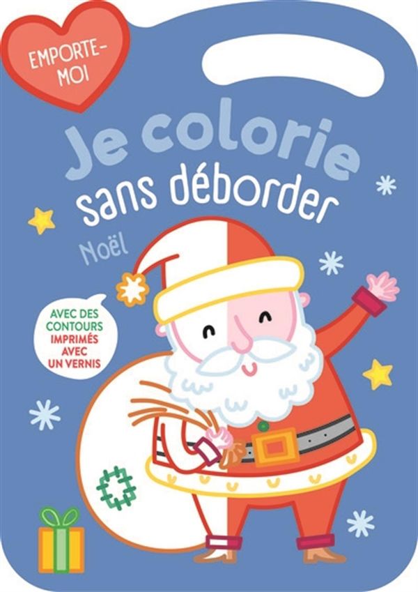 Père Noël bleu Je colorie sans déborder