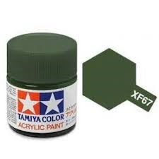 Peinture acrylique 10ml XF-67 Tamiya Nato Green