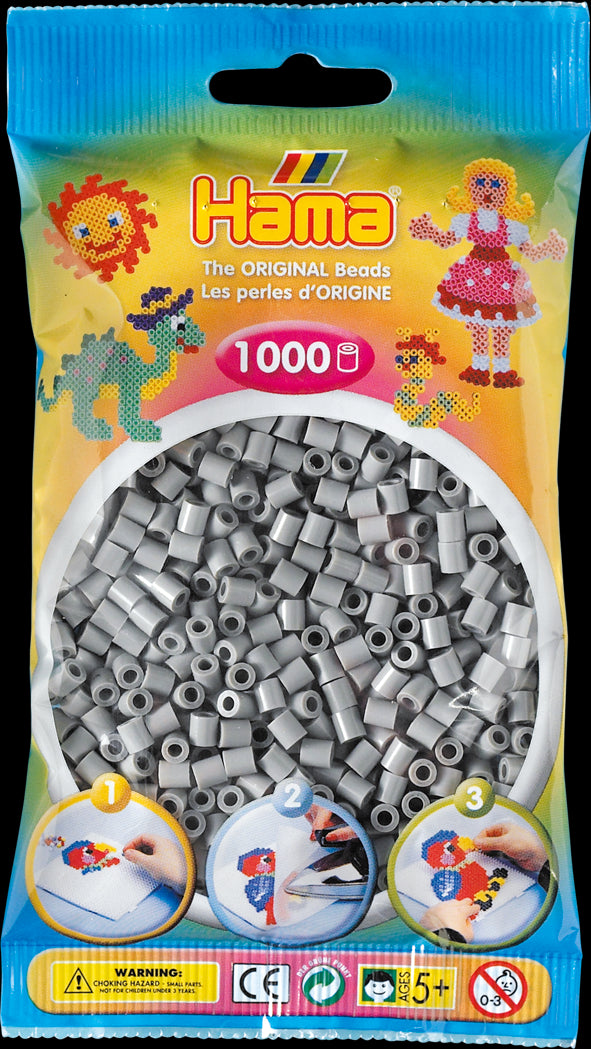 1000 billes HAMA couleur gris