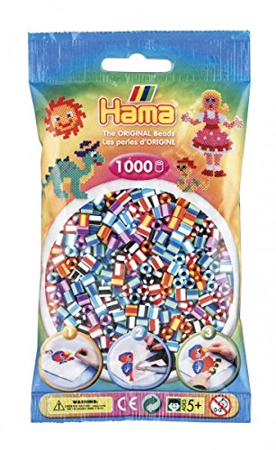 1000 billes rayées multicolores HAMA