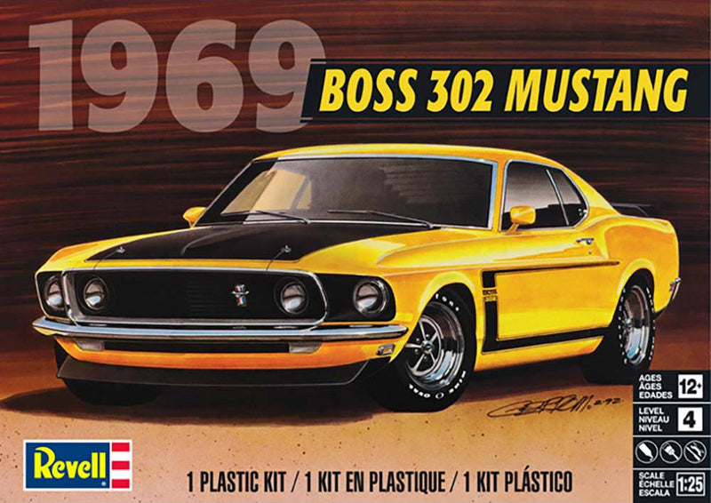 Modèle à coller 69 boss 302 Mustang 1/25