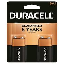Duracell 2 piles 9V