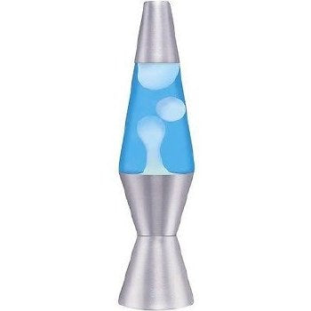 Lampe lave bleu et blanche 11.5''