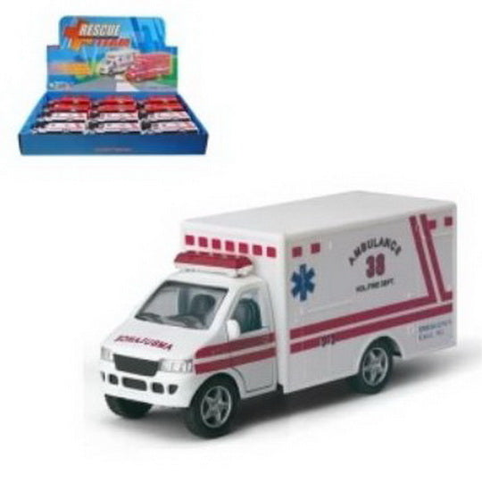 Ambulance Die Cast 1:32, Rouge ou blanche