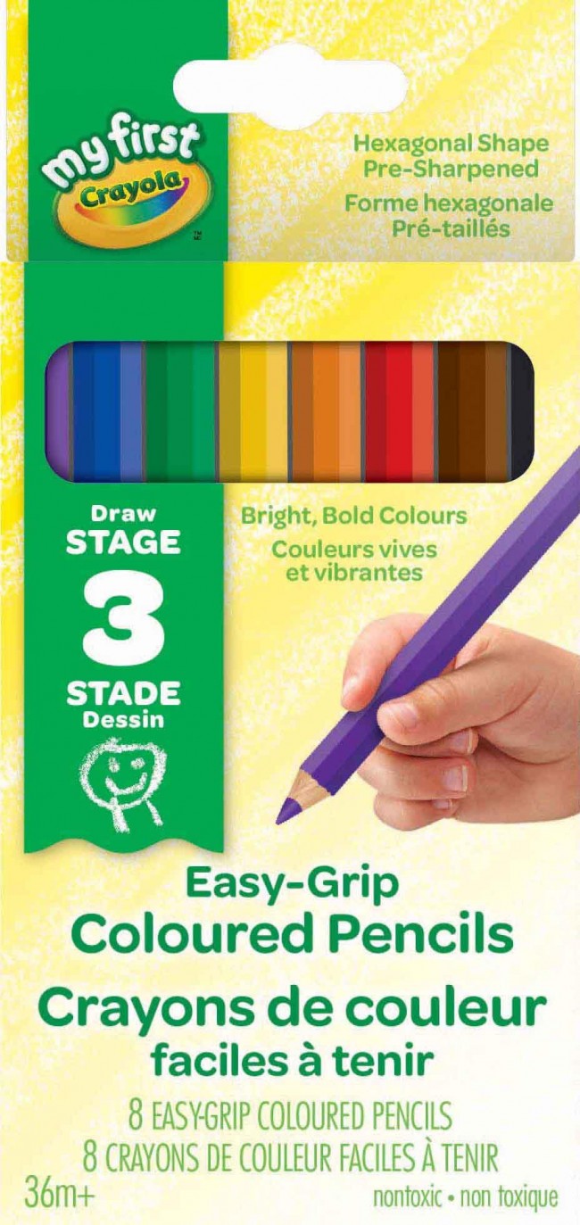 Crayons couleur faciles à tenir
