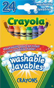 24 crayons de cire lavables