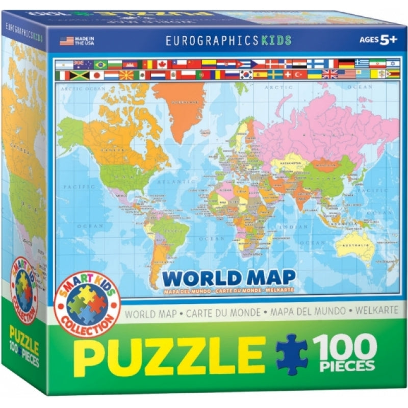 Carte du Monde - Casse-tête de 100 pièces