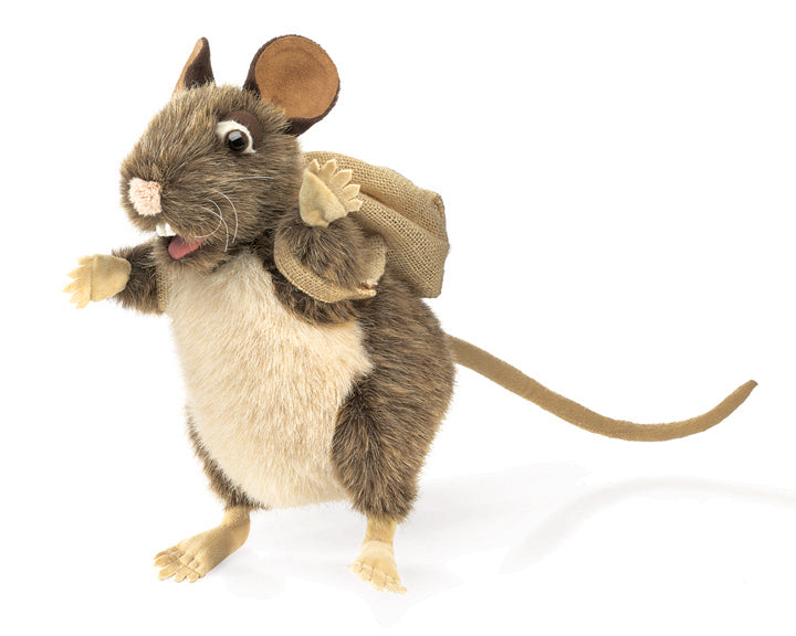 Marionnette Rat avec sac à dos